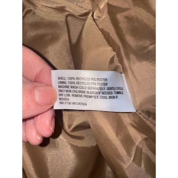 A New Day Womens S Beige Lined Trench Coat S Double-Breasted City Classic Money - Picture 10 of 13